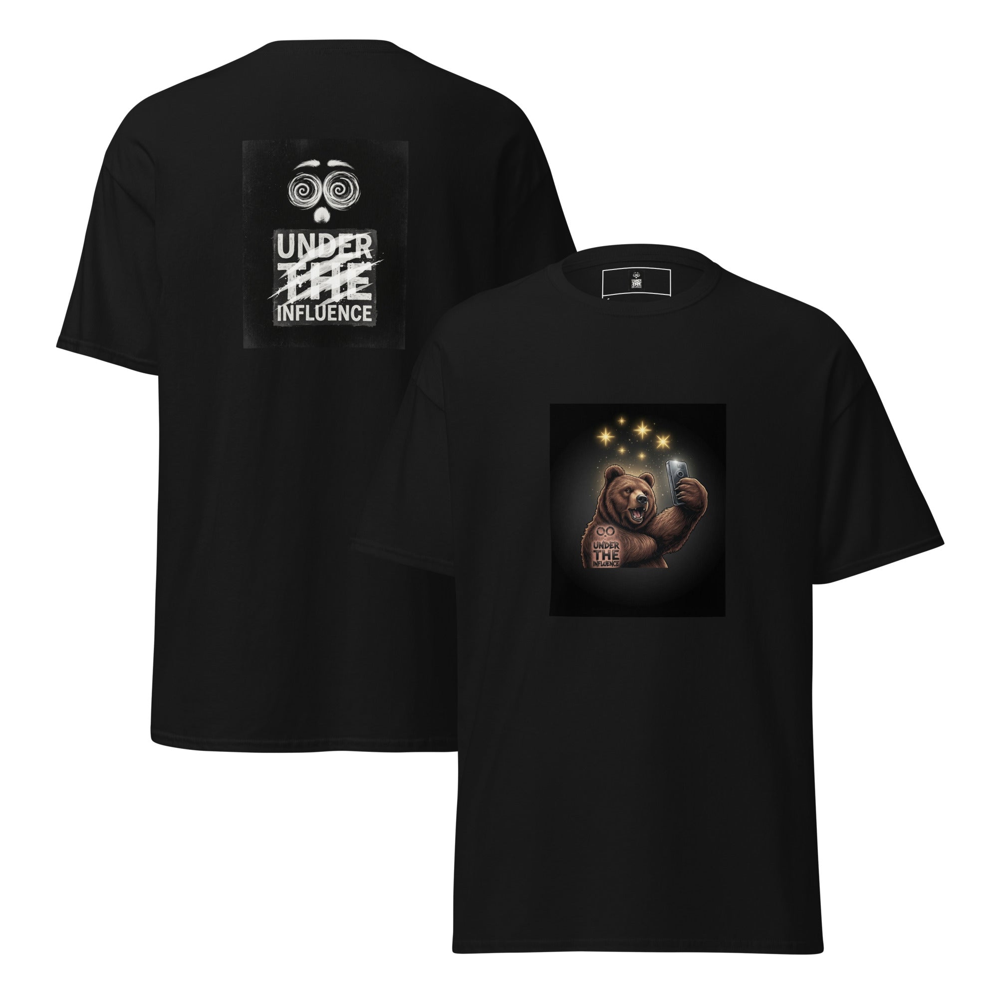 Zombie Drip Teddy Bear streetwear tee - Black front and back
