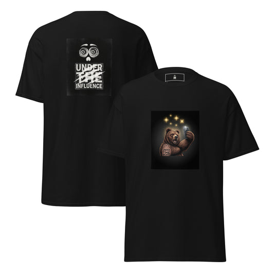 Zombie Drip Teddy Bear streetwear tee - Black front and back