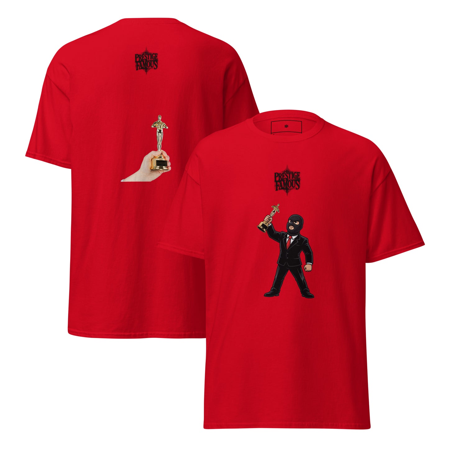 Steal the Show graphic tee in red — bold statement streetwear unisex cotton tee