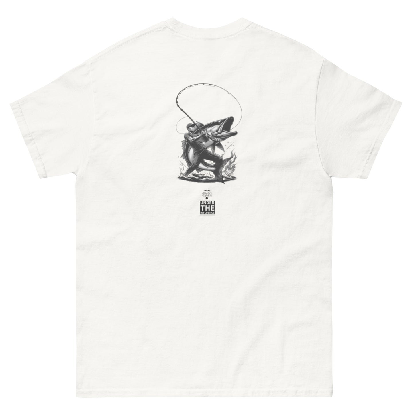Big Fish Club graphic tee in white – back view