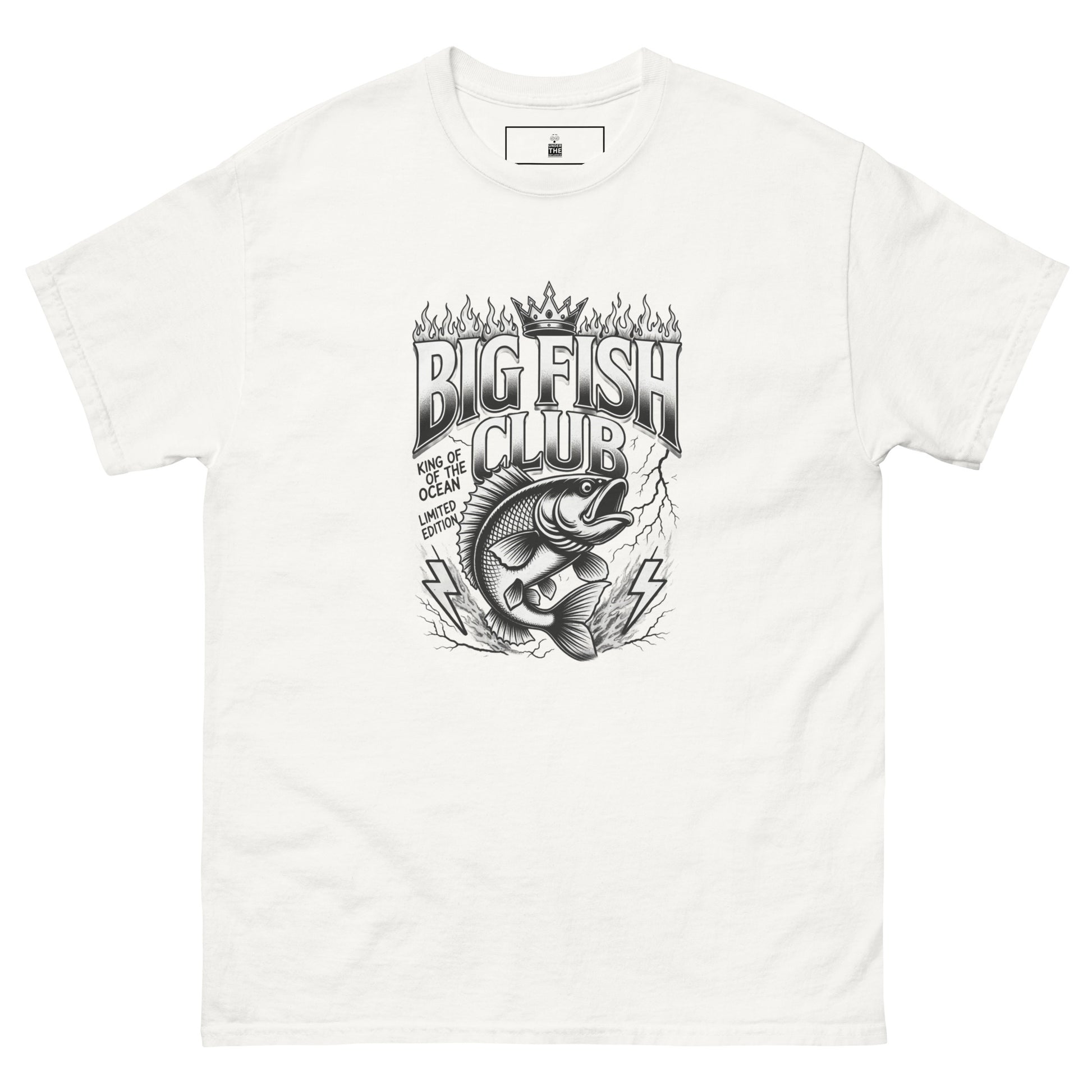 Big Fish Club graphic tee in white – front view